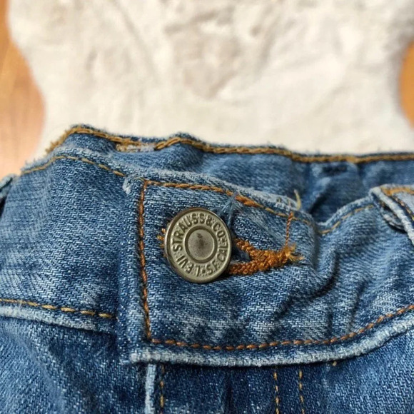 Levi's Blue Ripped Distressed Denim Jean Shorts Sz 24 - Picture 4 of 8